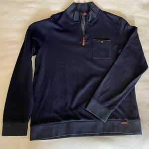 Ted Backer Navy Quarter Zip - Small